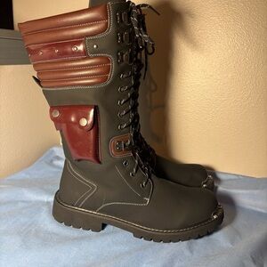 NWOT- Addax Ridge unisex steampunk/goth, conceal n carry, riding boots, size 46